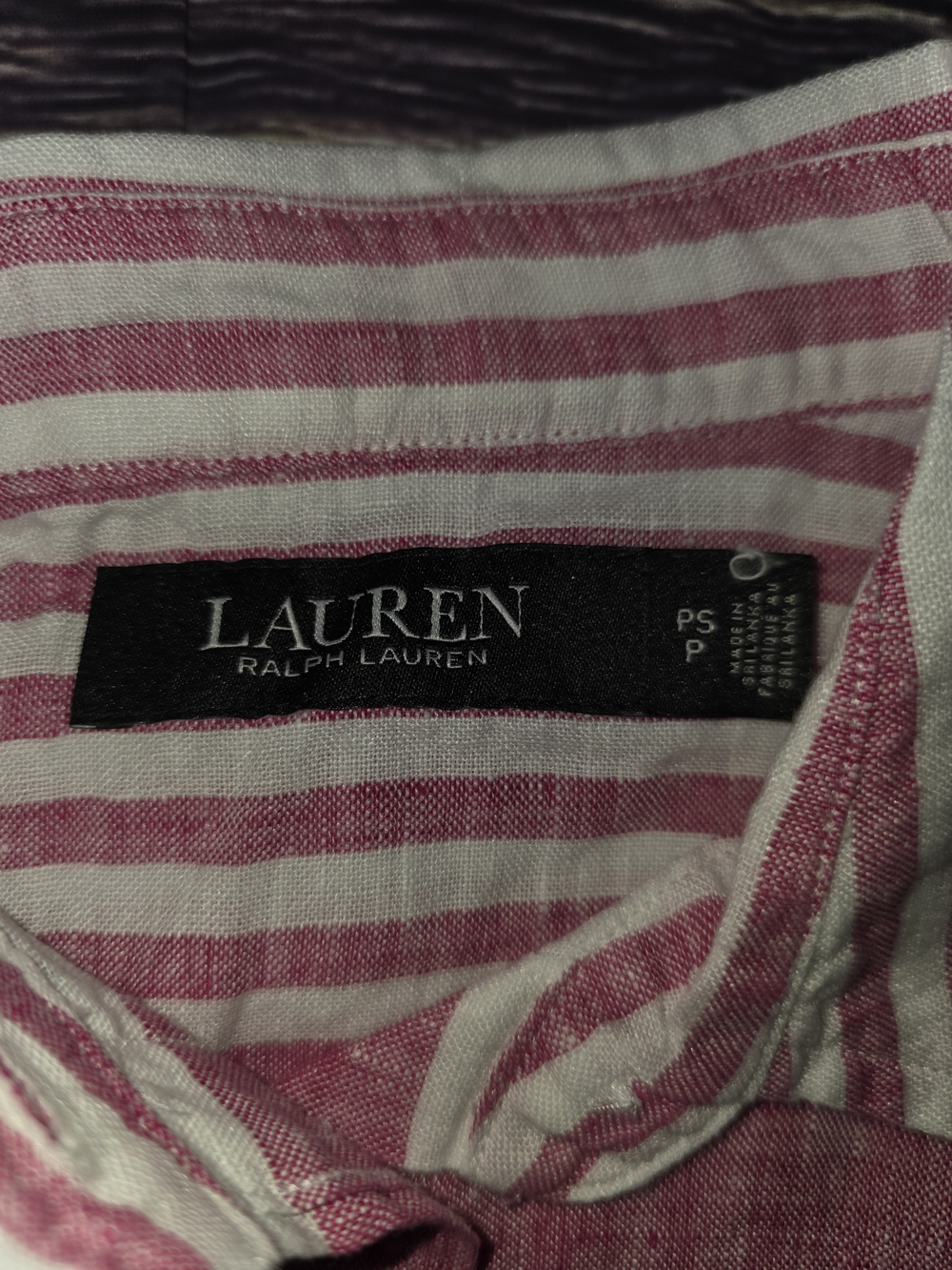 Ralph Lauren Pink and White Striped Button-Down Shirt - Picture 3 of 3